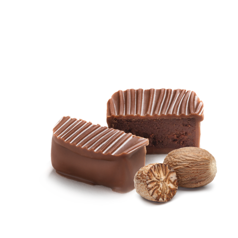 Pott au Chocolat Praline Anschnitt Muskatnuss